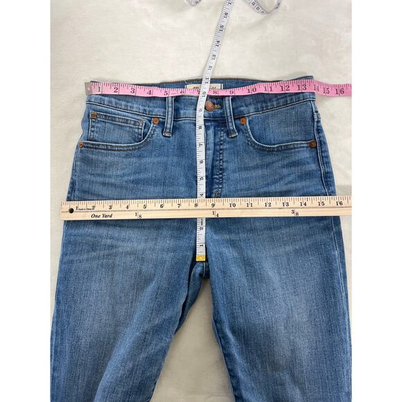 Madewell 9" Mid-Rise Skinny Jeans Frankie Wash: Torn-Knee Edition 27 Capsule - Picture 10 of 11